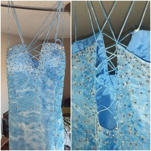 Vintage Sky Blue Gown